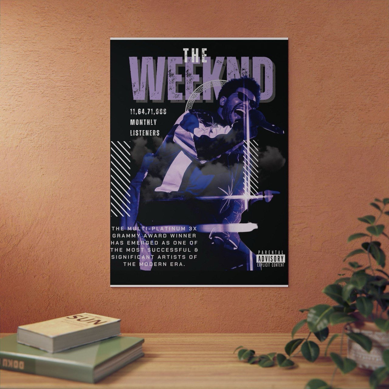 THE WEEKND-2 METALLIC POSTER